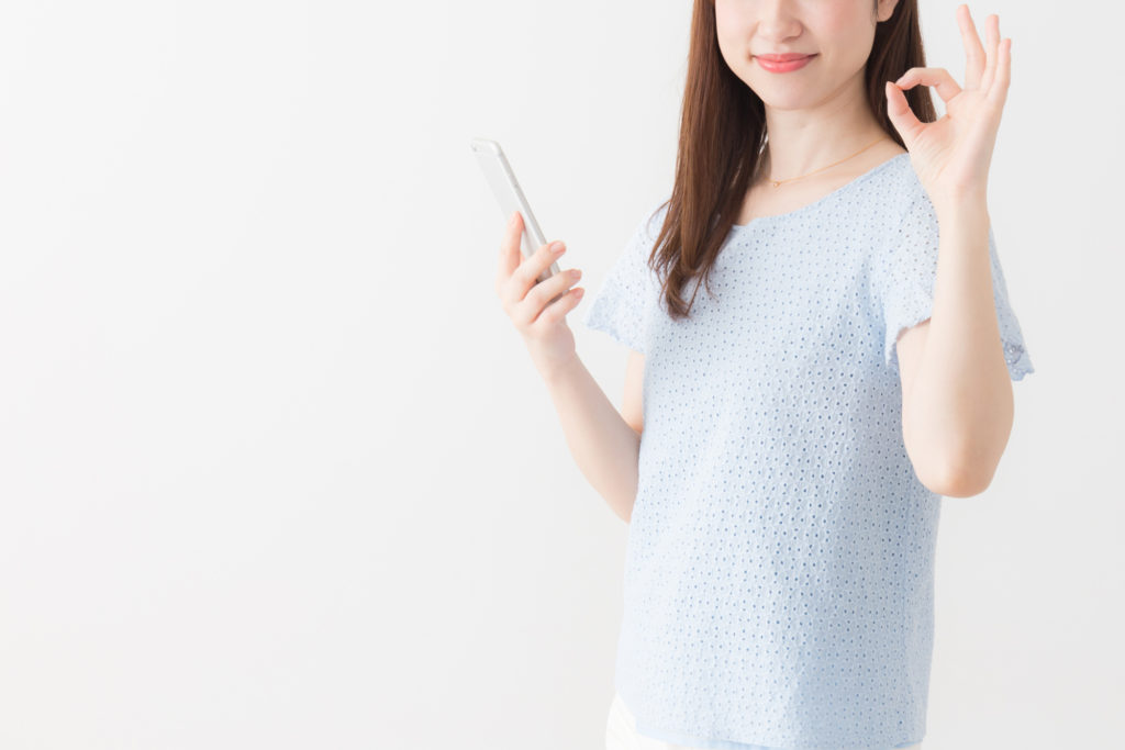 女性 スマホ オッケー